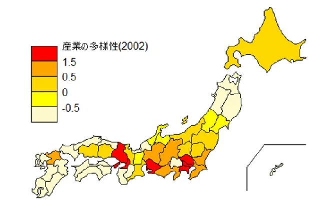 日本の地域産業の多様性と地域経済成長